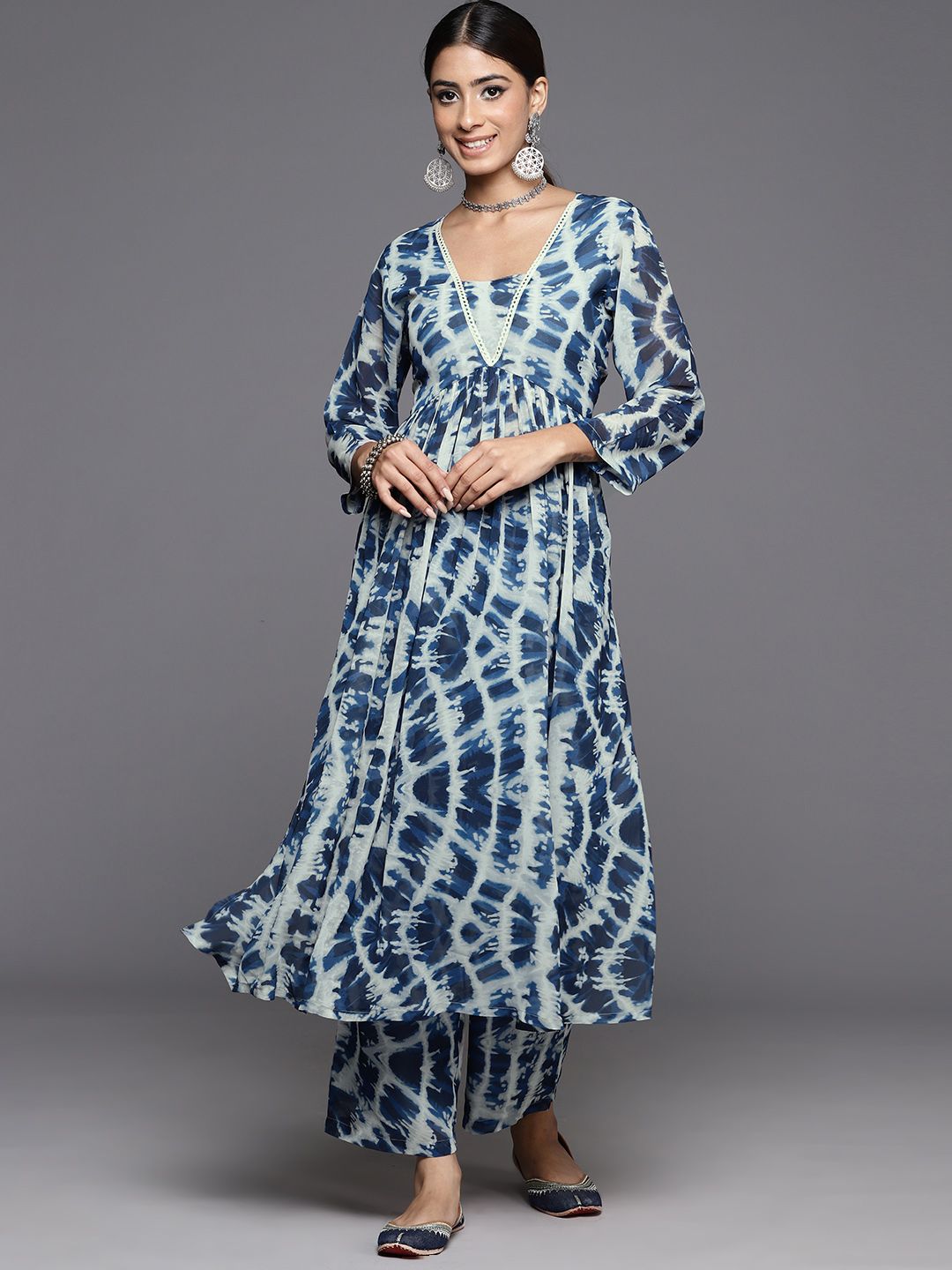 Varanga Printed Empire Kurta with Palazzos