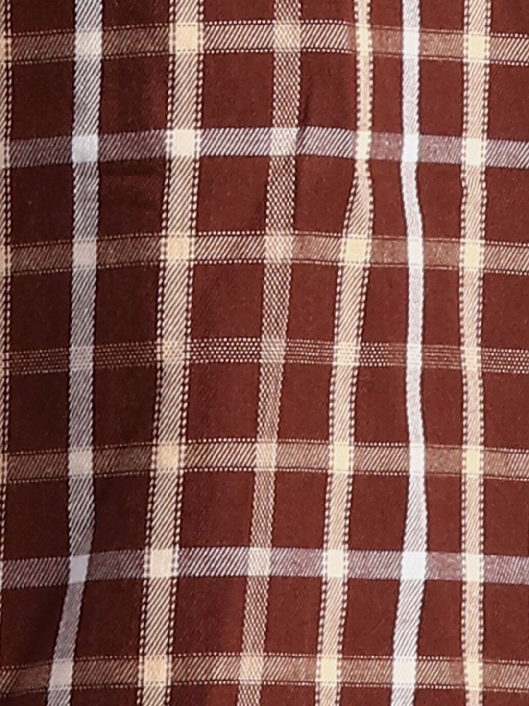 Park Avenue Spread Collar Long Sleeves Slim Fit Checked Casual Cotton Shirt