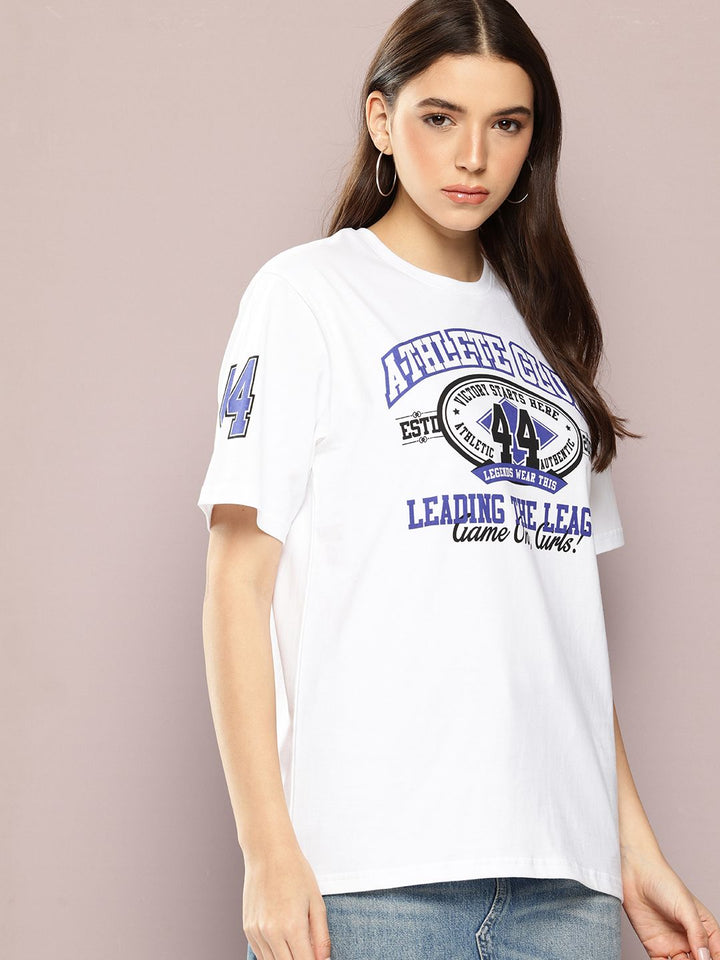 Dillinger Womens Short Sleeve Oversized Varsity Printed Tshirt