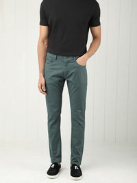 RARE RABBIT Poke Slim Fit Mid-Rise Cotton Trouser