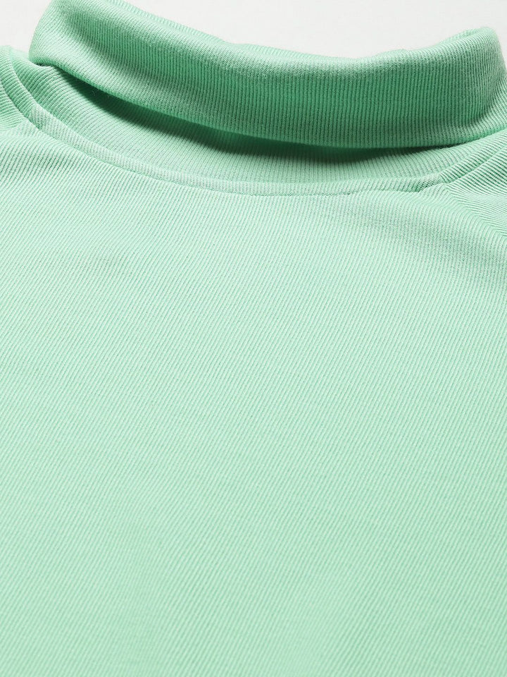 SASSAFRAS Green Ribbed Regular Top