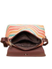 ZOUK Geometric Printed Structured Sling Bag