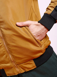 The Indian Garage Co Men Solid Regular Fit Bomber Jacket