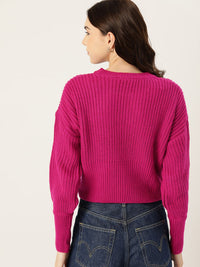 DressBerry Drop-Shoulder Sleeves Acrylic Pullover