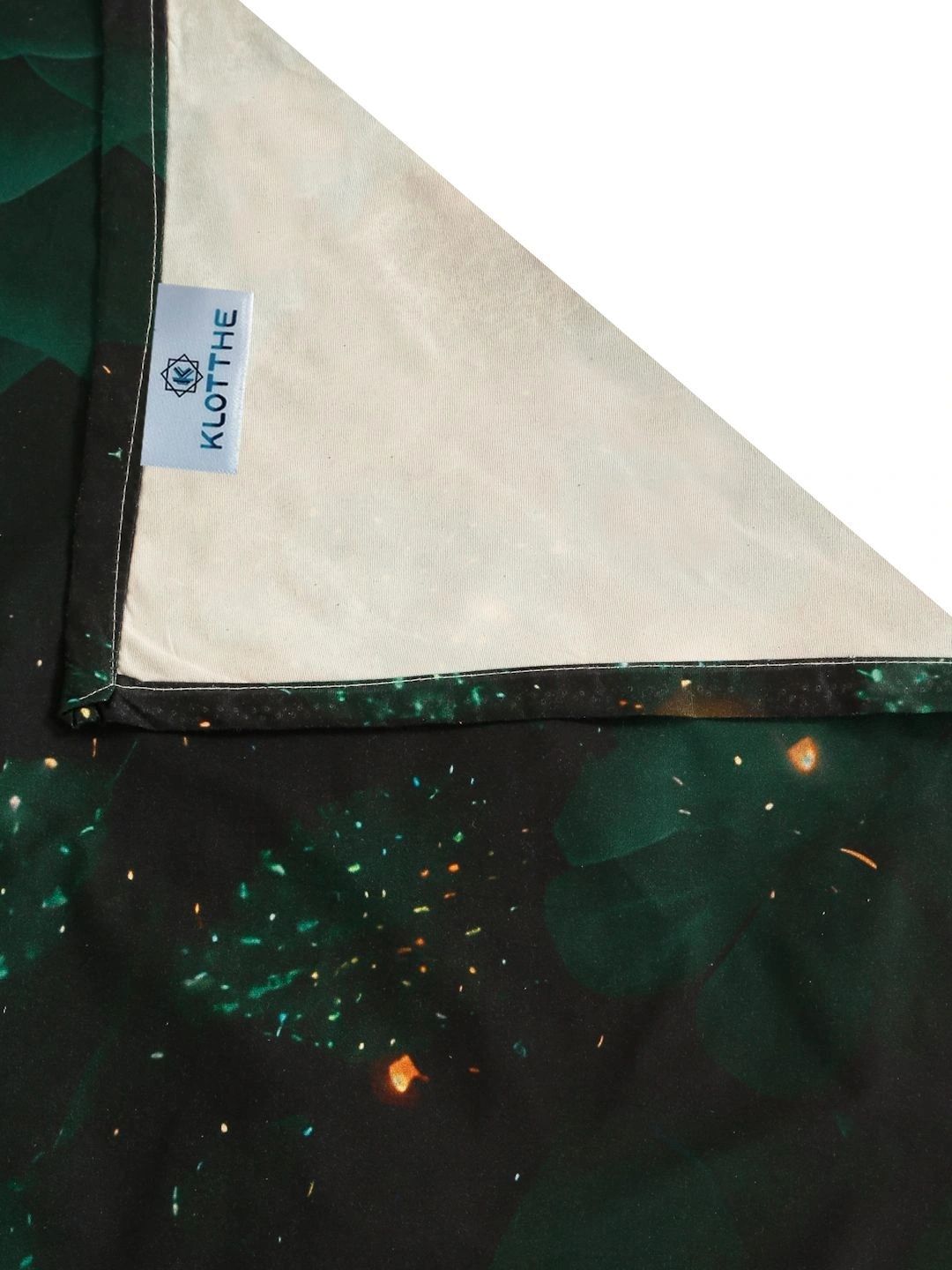 Moda Rapido X KLOTTHE Green & Gold-Toned Floral 400 TC King Bedsheet with 2 Pillow Covers