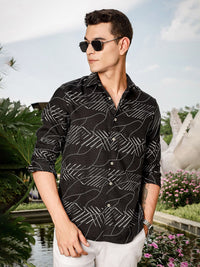 Thomas Scott Men Smart Slim Fit Opaque Printed Casual Shirt