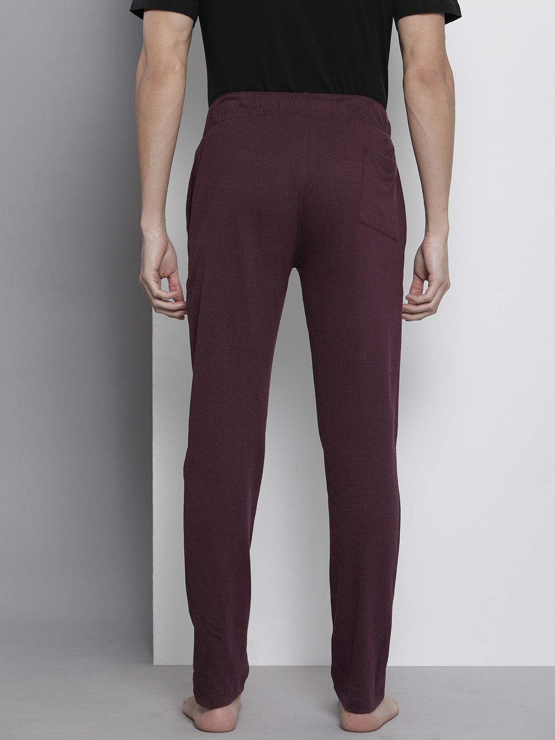 The Indian Garage Co Men Pack of 2 Blue and Maroon Printed Lounge Pants