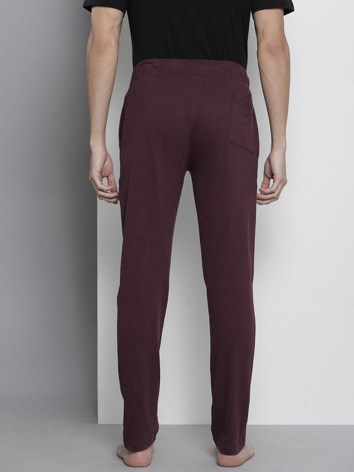 The Indian Garage Co Men Pack of 2 Blue and Maroon Printed Lounge Pants
