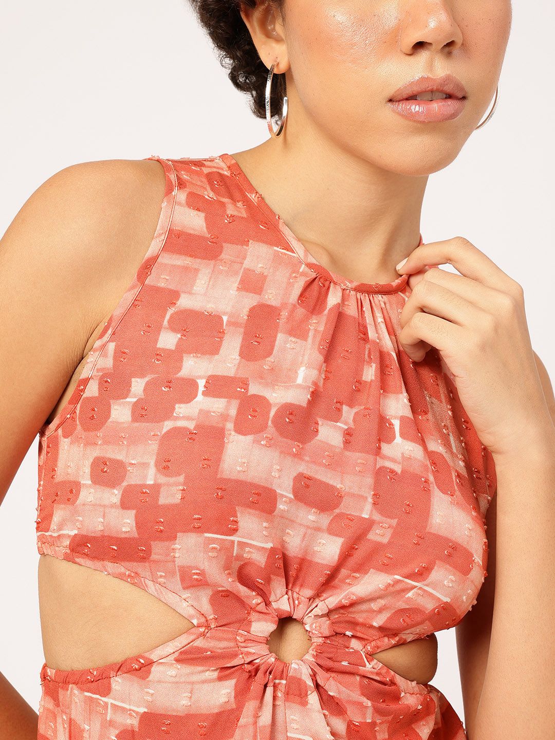 DressBerry Modern Mesh Cool Cut-Out Playsuit