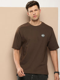 Difference of Opinion Men Printed Pure Cotton Oversized T-shirt