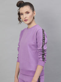 STREET 9 Women Lavender Solid Sweatshirt