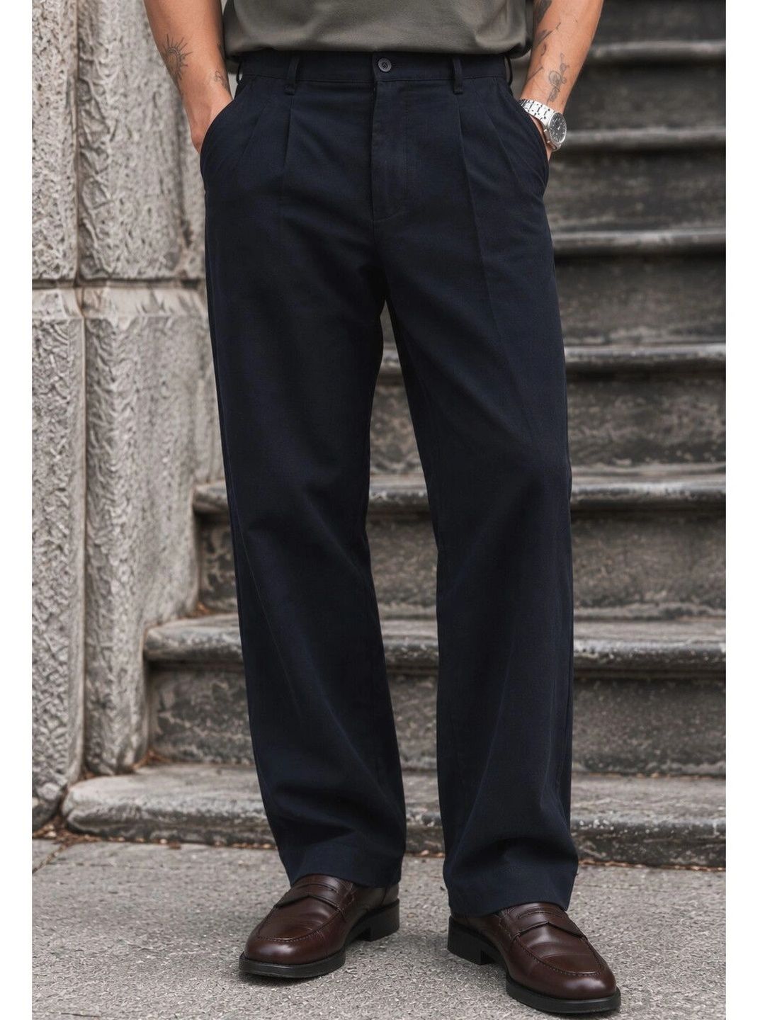 Eszett Lelaki Original Easy Wash Pleated Seluar