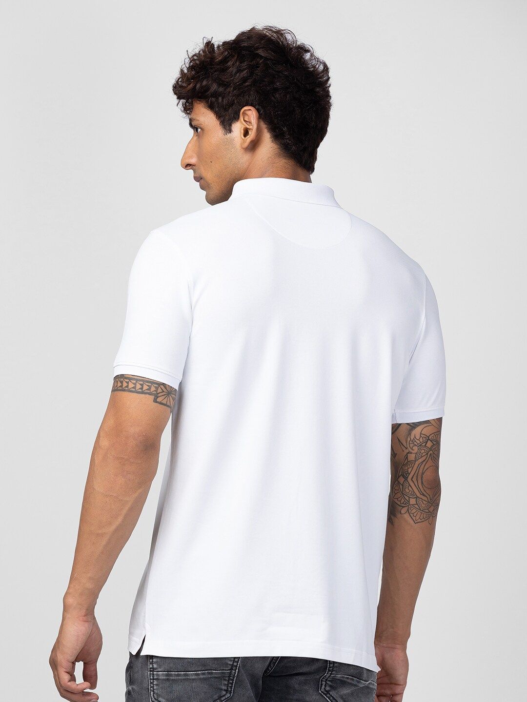 SPYKAR Men Printed Polo Collar Slim Fit T-shirt