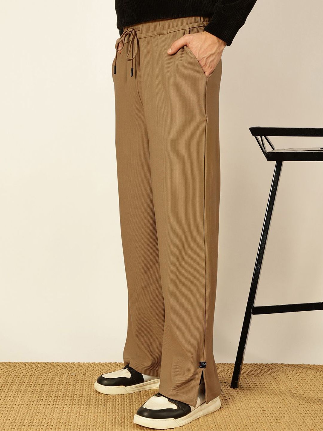 Thomas Scott Men Smart Loose Fit Parallel Trousers