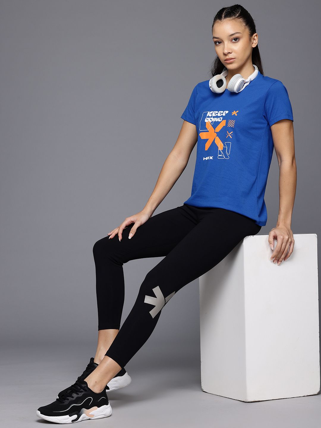 HRX by Hrithik Roshan Brand Logo Print T-shirt