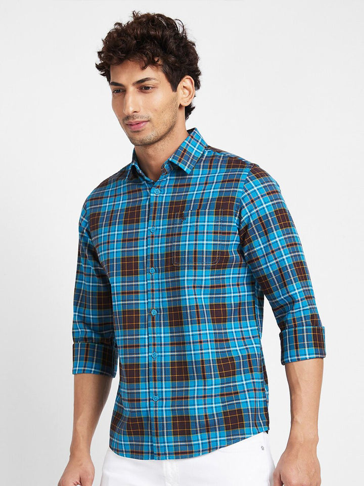 Being Human Men Slim Fit Tartan Checks Opaque Checked Casual Shirt