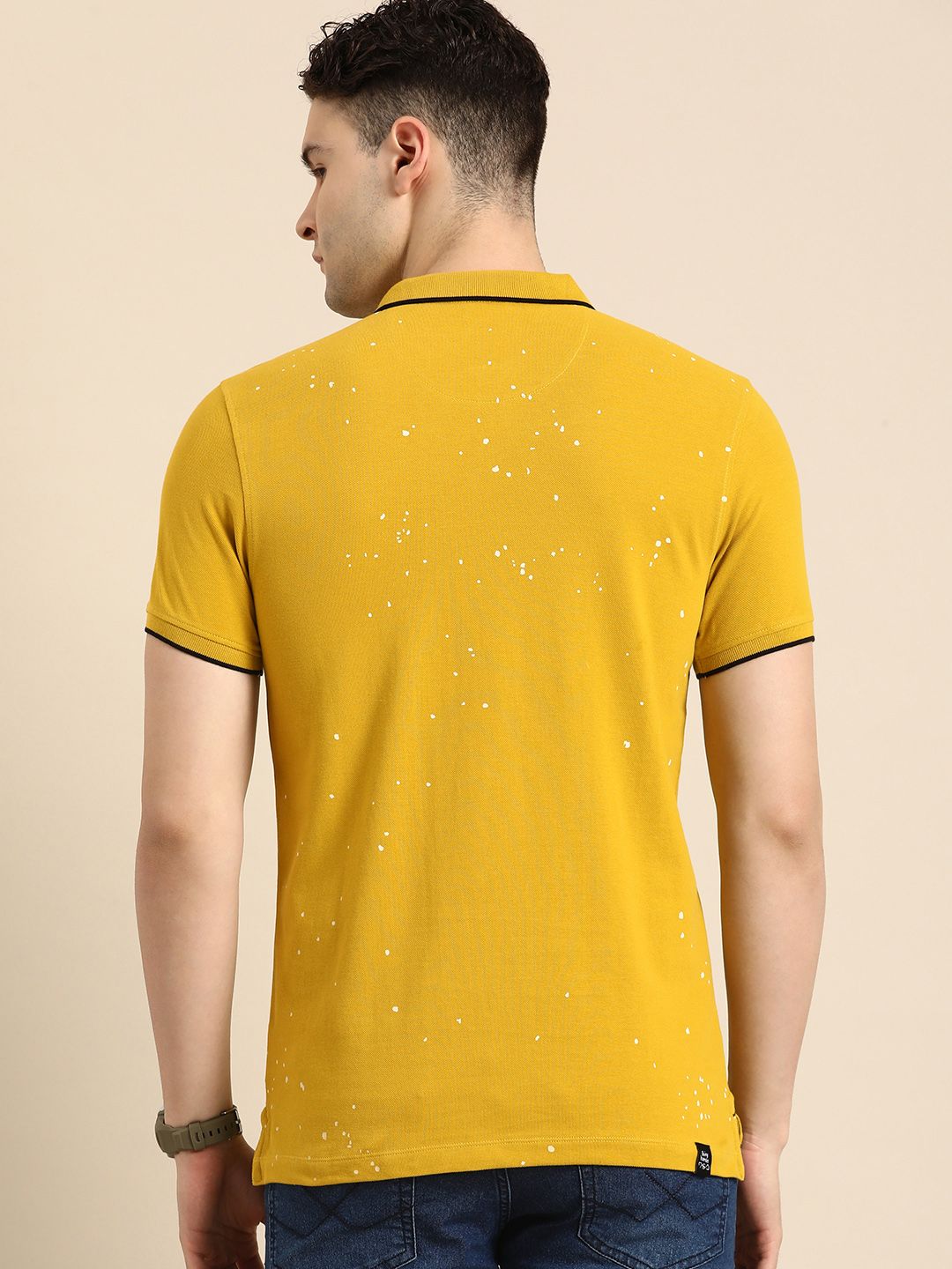 Being Human Printed Polo Collar Pure Cotton T-shirt