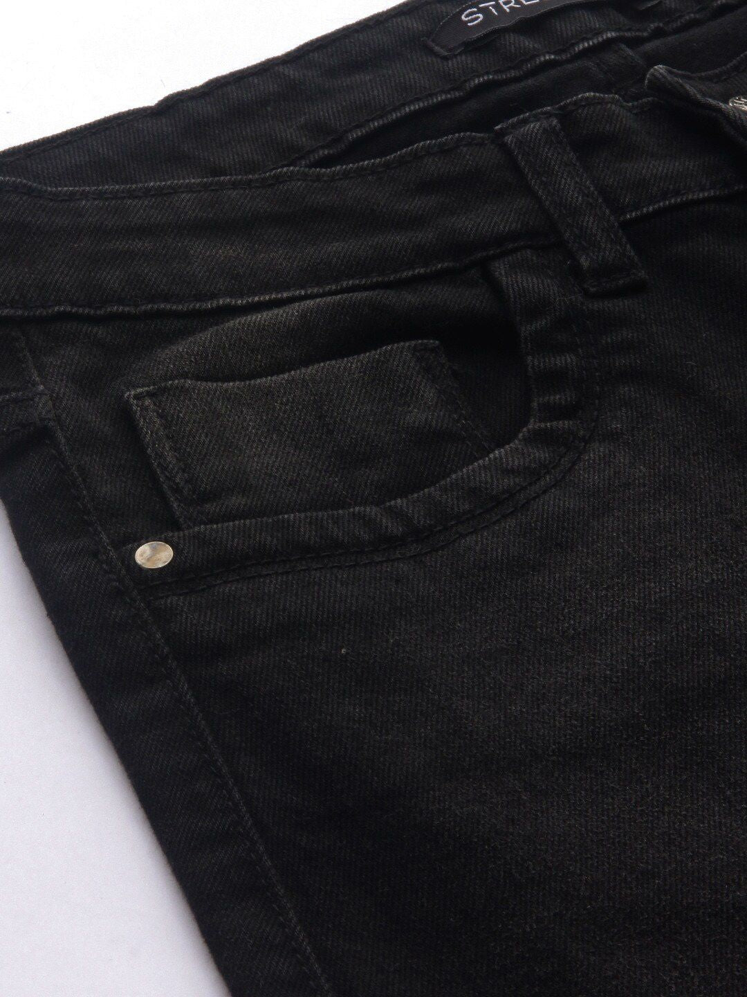 STREET 9 Women Black Skinny Fit Mid-Rise Clean Look Stretchable Jeans