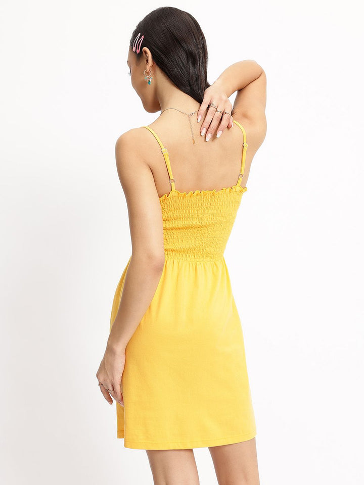 DressBerry Twirl & Shine Smocked A-Line Dress