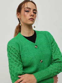 STREET 9 Women Cable Knit Crop Cardigan