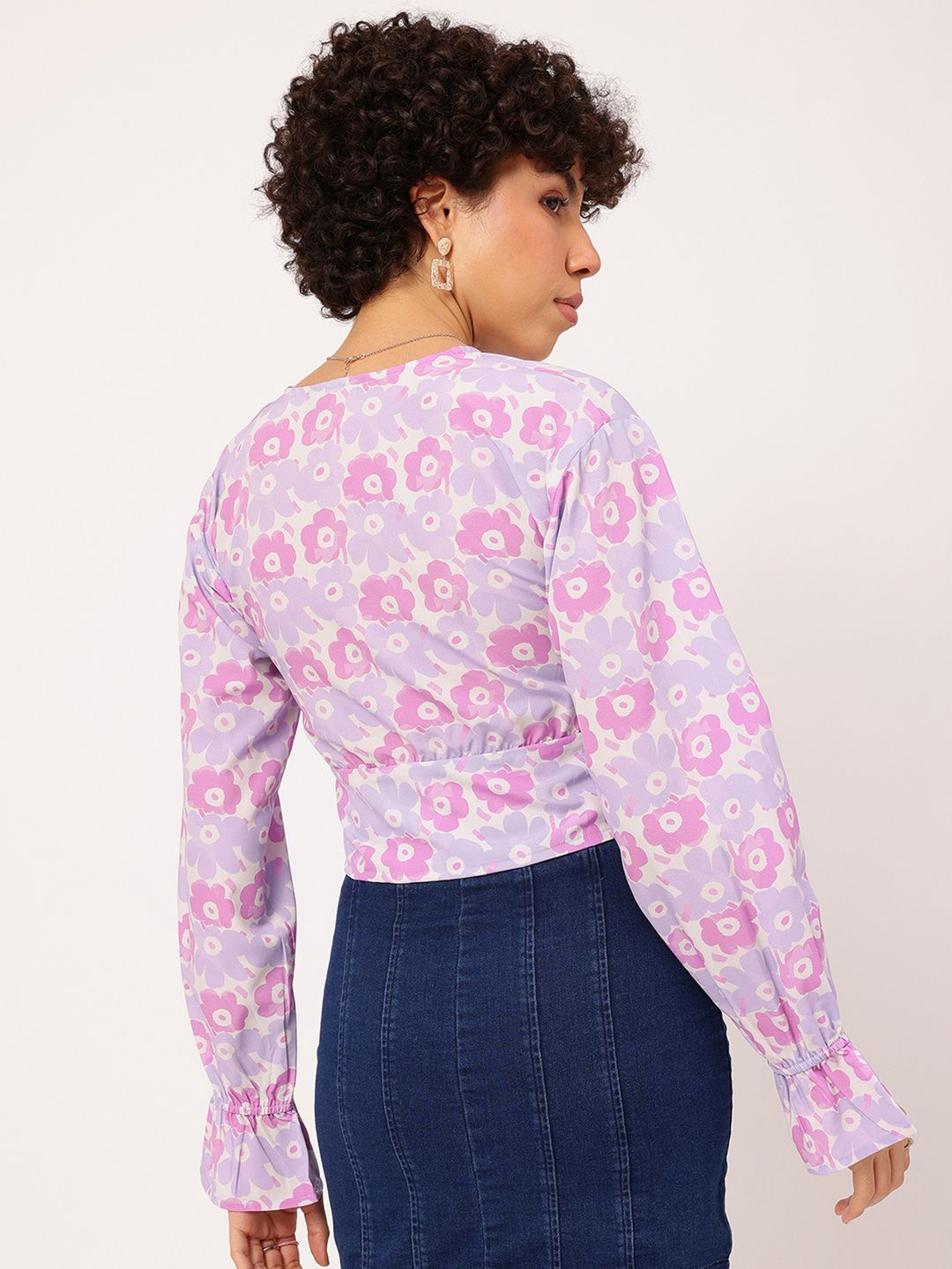 DressBerry Petal Power Floral Printed Shirt Style Top