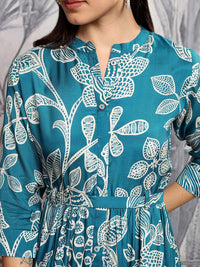 Vishudh Floral Print Maxi Dress