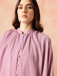 all about you Regular Crinkled Kurta with Trousers