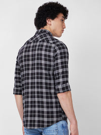 SPYKAR Tartan Checked Cotton Opaque Casual Shirt