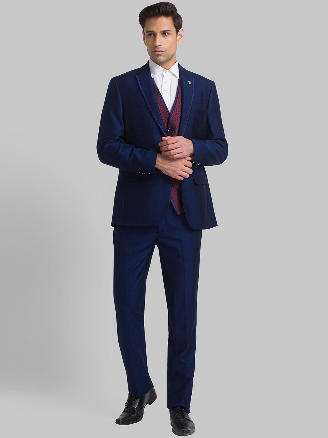 Raymond Men Single-Breasted Three-Piece Formal Suit