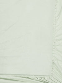 Myntra Elegant Homes Green Solid 300 TC Fitted King Fine Bedsheet dengan 2 Sarung Bantal