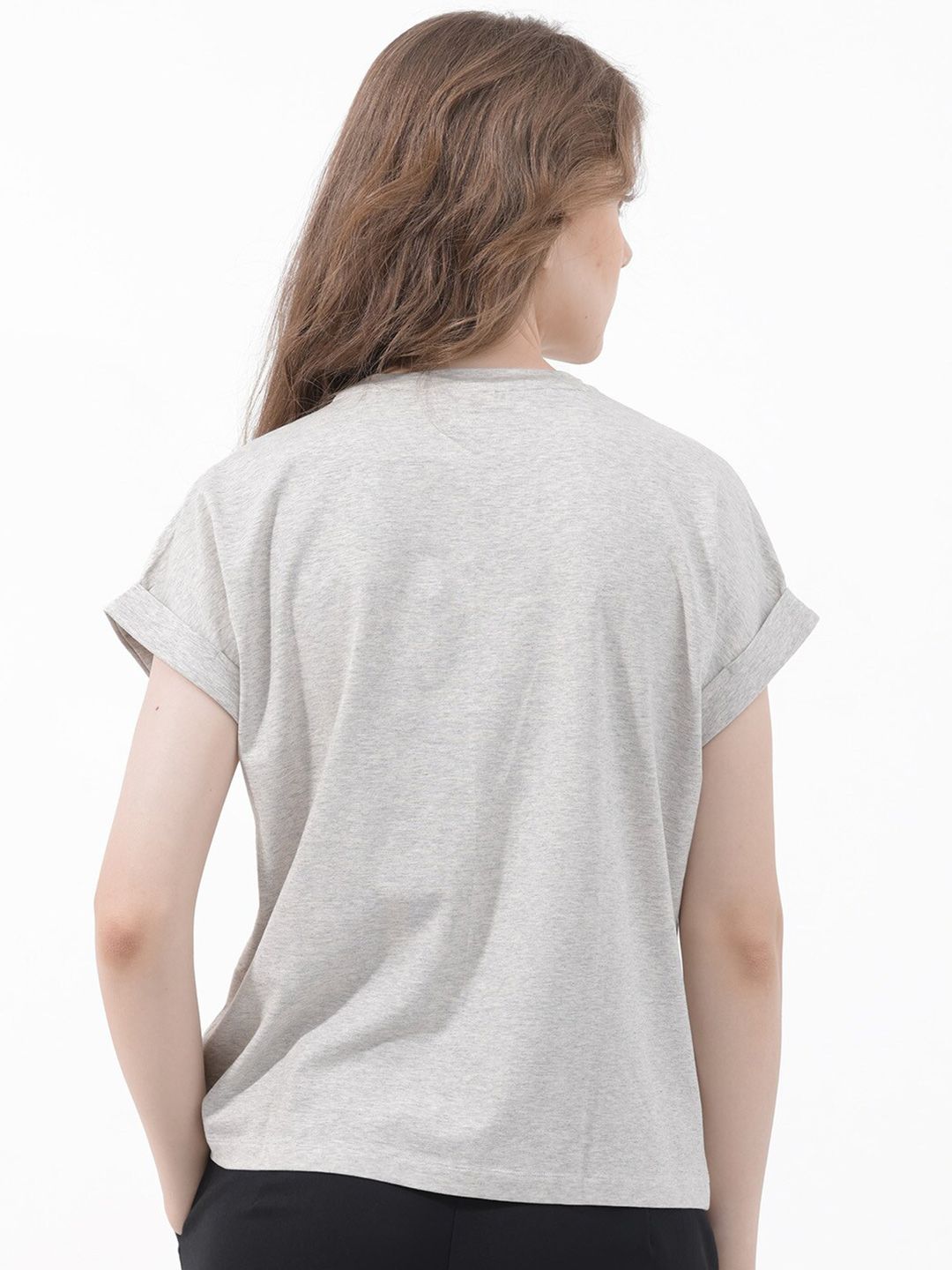 RAREISM Women Solid Extended Sleeves T-shirt