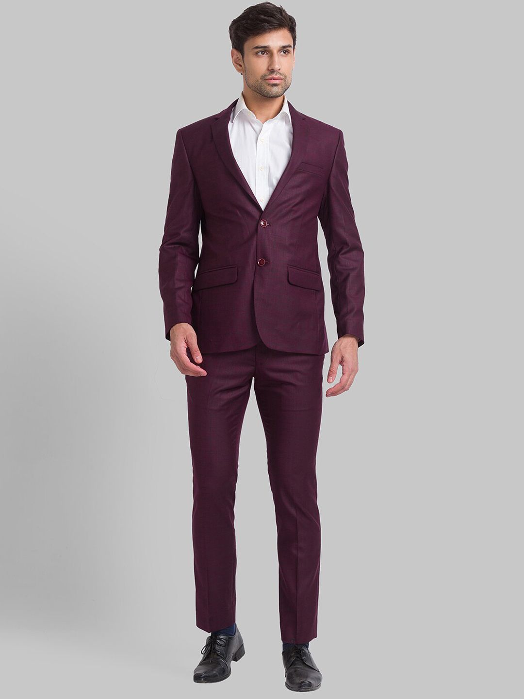 Park Avenue Men Checked Super 2 Piece Formal Suit