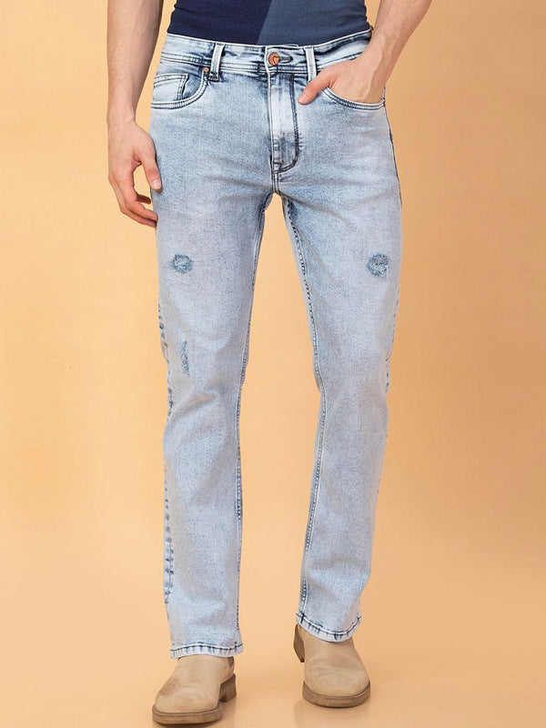 Being Human Men Bootcut Mildly Distressed Heavy Fade Jeans
