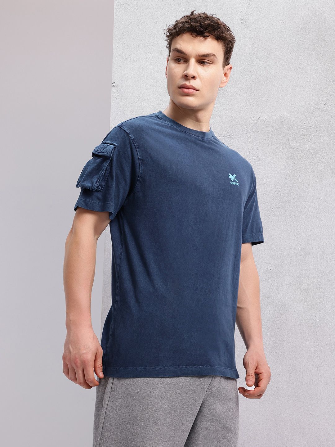 HRX by Hrithik Roshan Pure Cotton Pocket Lifestyle T-shirt