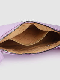 Lino Perros Women Purple Animal Printed PU Structured Shoulder Bag