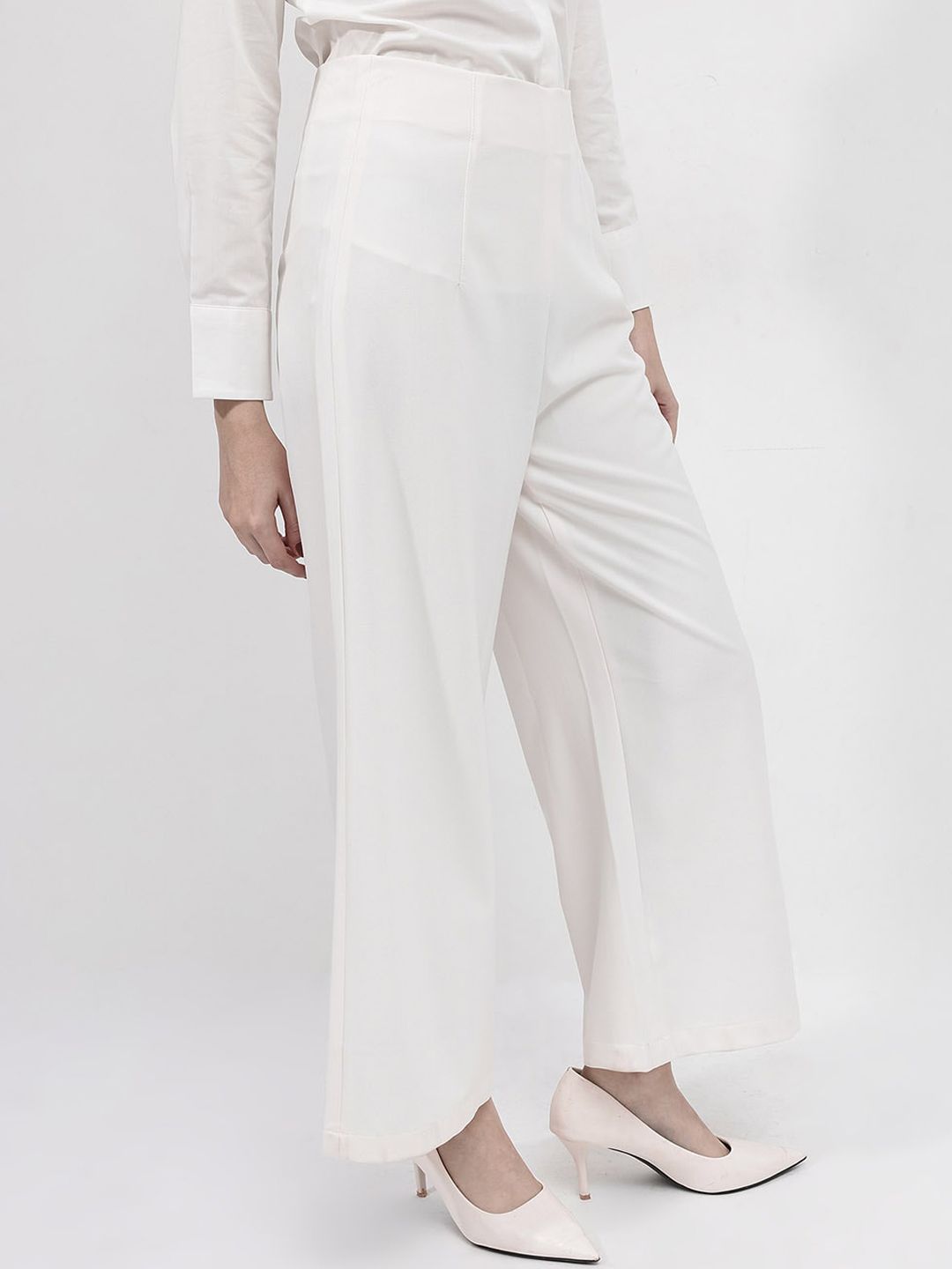 RAREISM Regular Fit Comfort Cotton High-Rise Parallel Trousers