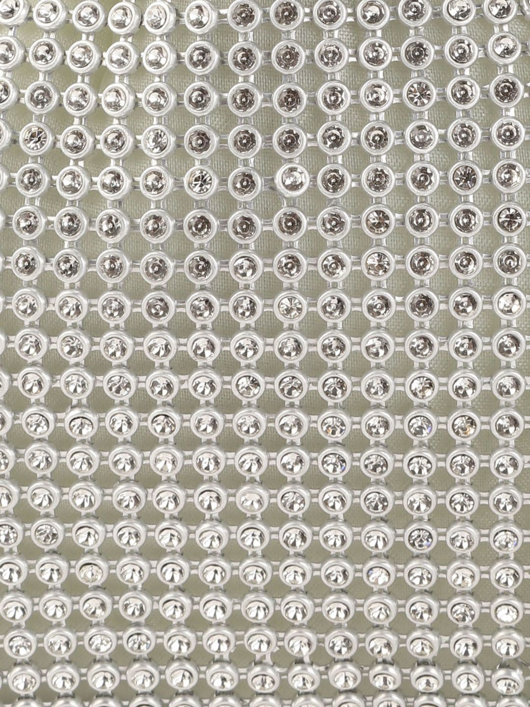 Lino Perros Silver-Toned Embellished Potli Clutch