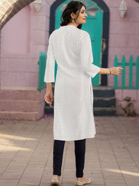 Indo Era Women Geometric Embroidered Sequinned Kurta