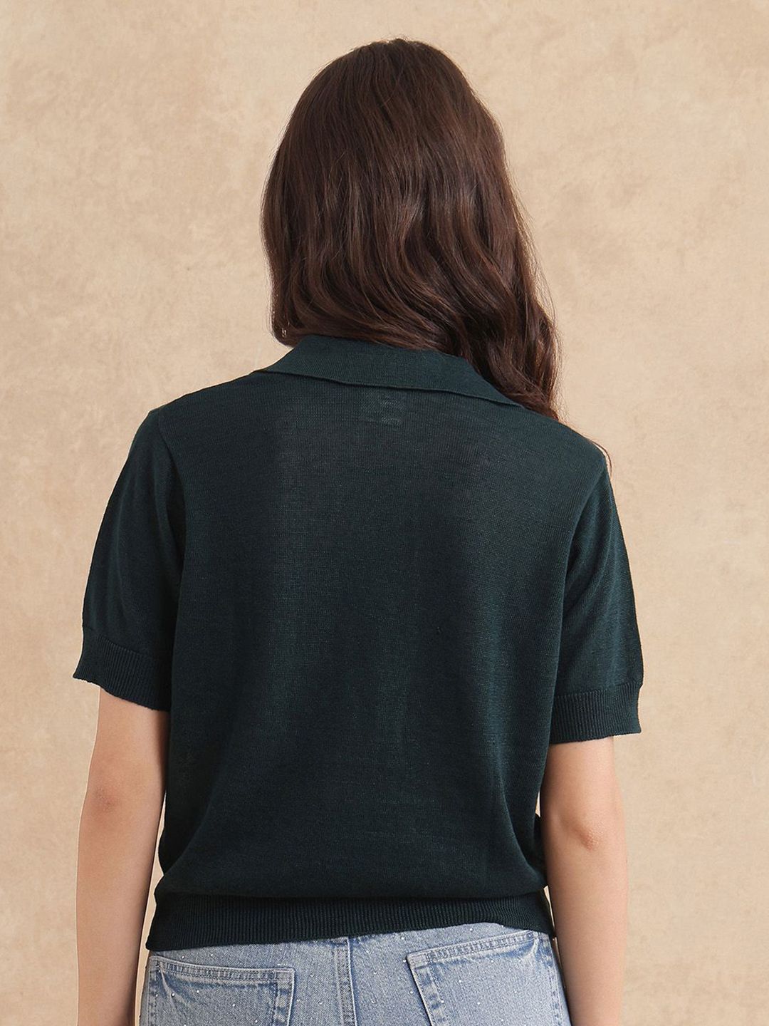 T-Shirt Kapas Kolar Polo Wanita Rareism Wanita