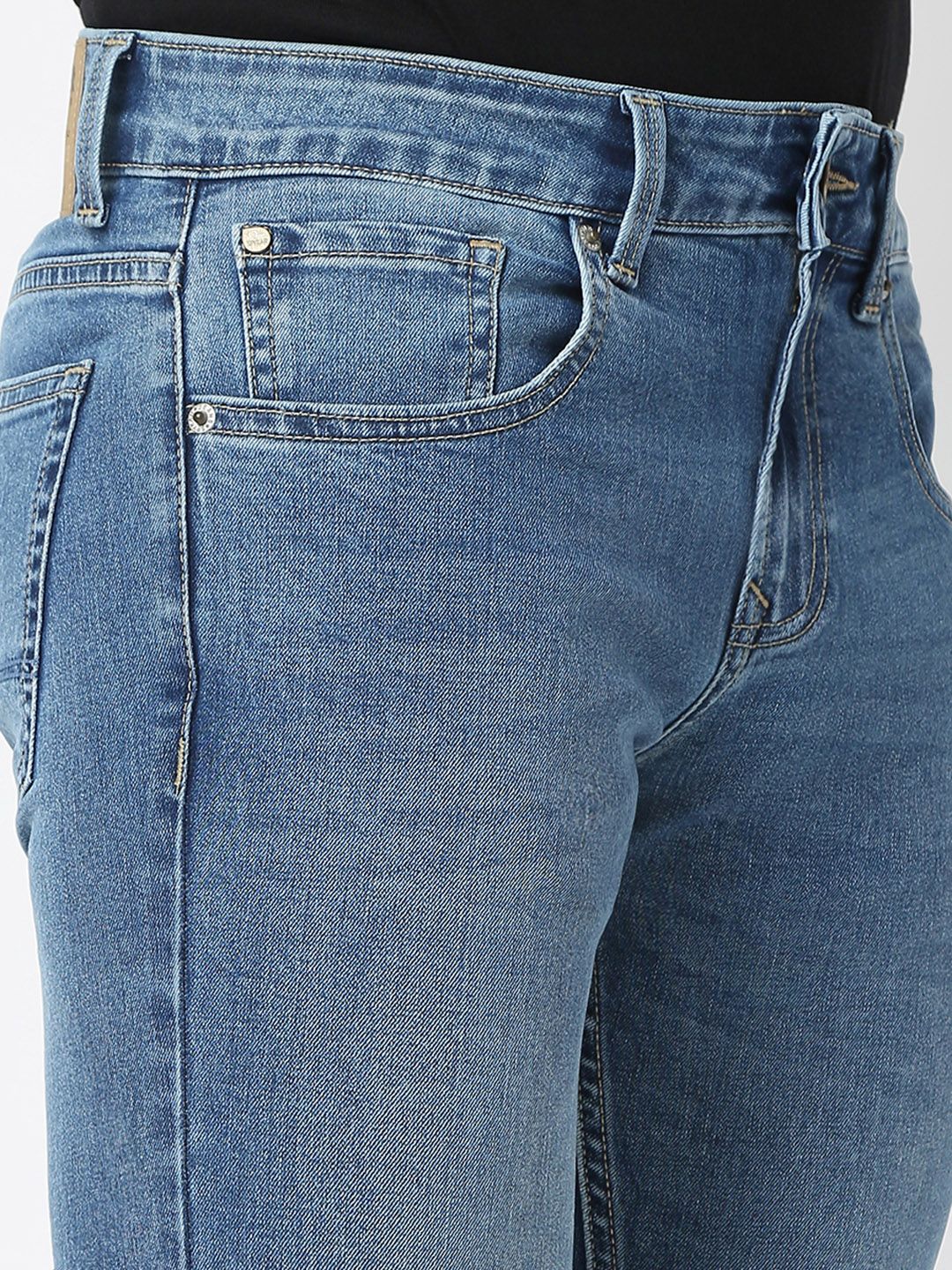 SPYKAR Men Super Skinny Fit Low-Rise Heavy Fade Stretchable Jeans