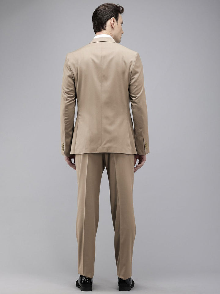 Park Avenue Solid Single Breasted Slim Fit 2 Piece Formal Suits