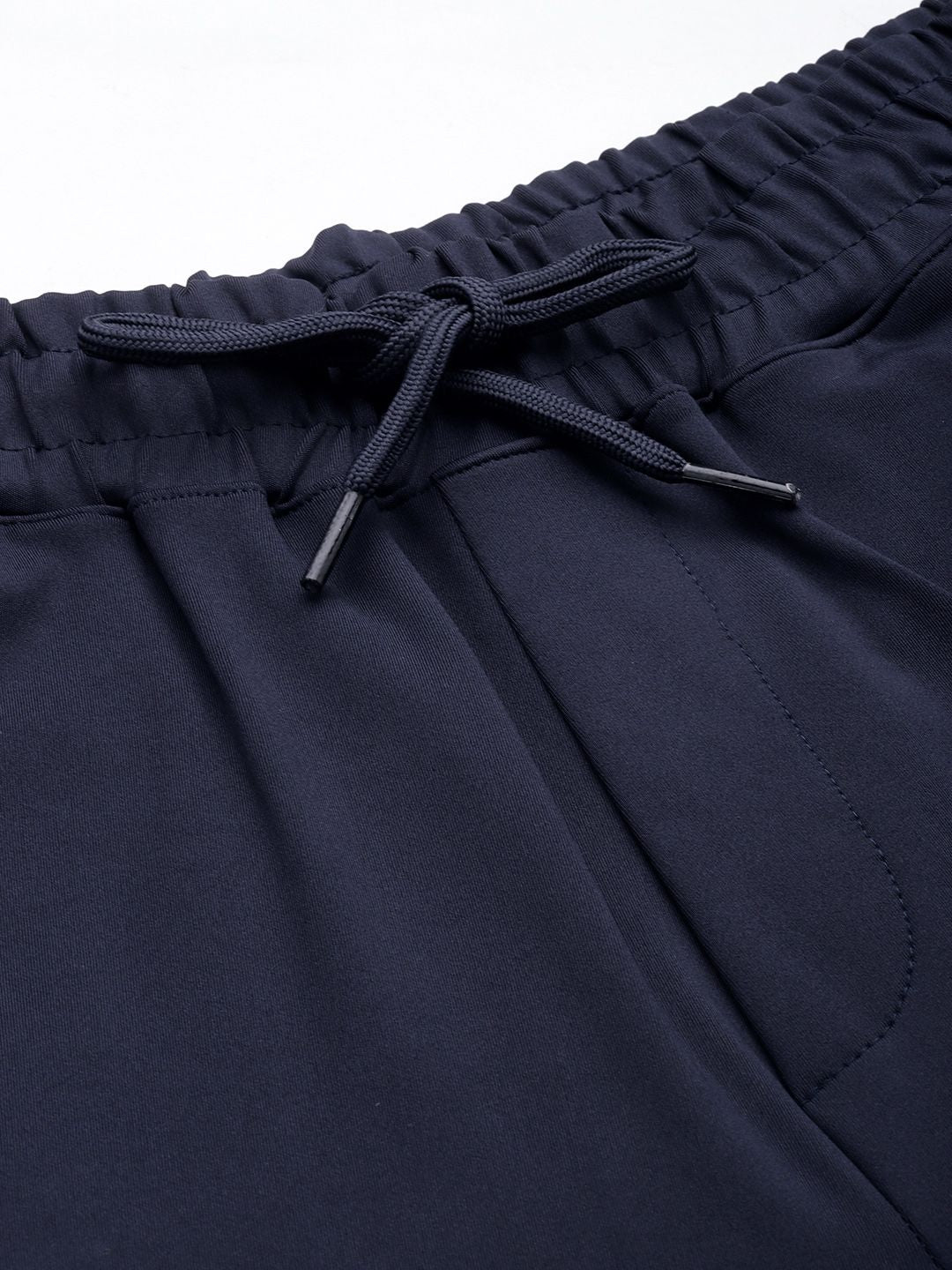 The Indian Garage Co Men Navy Blue Striped Sweatshirt with Joggers