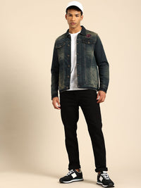 Being Human Washed Denim Jacket with Inner Pockets