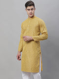 SOJANYA Motif Etnik Printed Silk Cotton Kurta