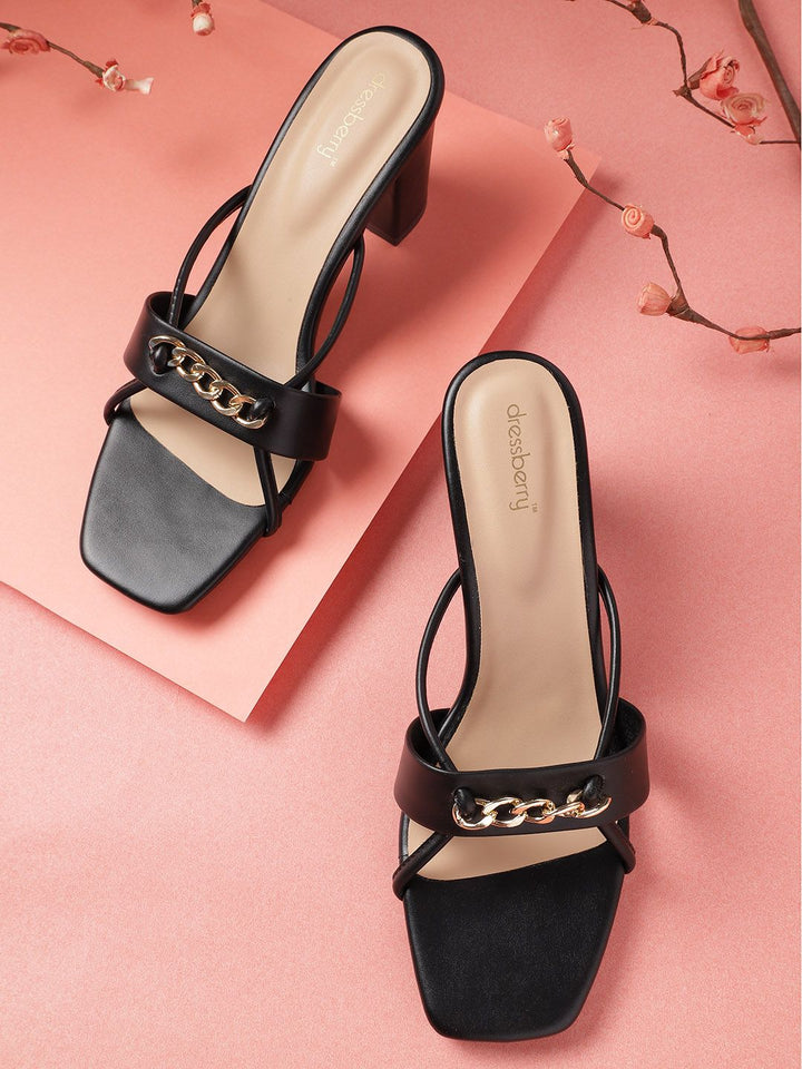 DressBerry Open Toe Block Heel
