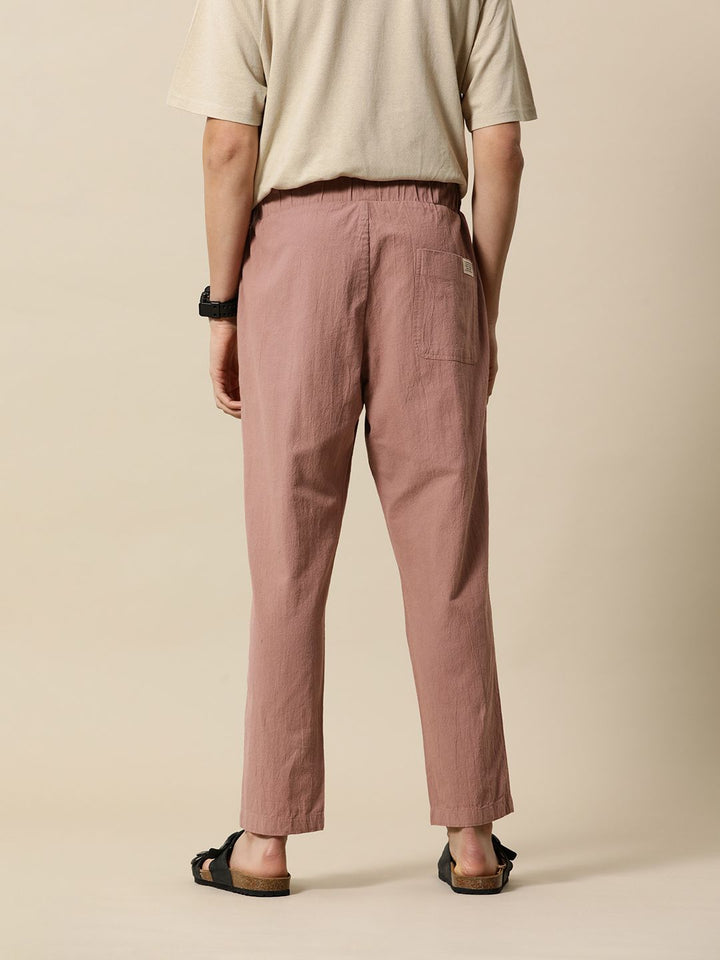 Mr Bowerbird Men Solid Mid-Rise Pure Cotton Regular Trousers
