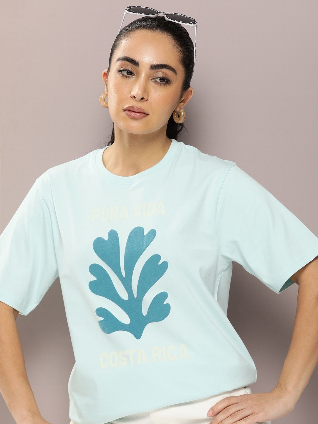 DILLINGER Graphic Printed Embossed Oversized Pure Cotton T-Shirt
