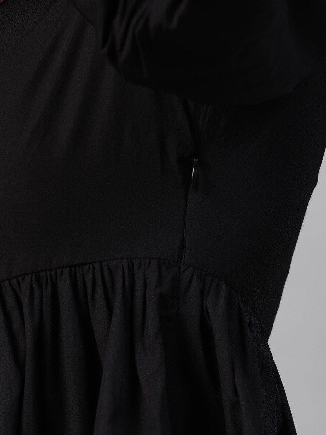 STREET 9 Women Black A-Line Pure Cotton Dress