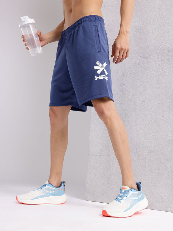 HRX by Hrithik Roshan Men Brand Logo Print Rapid-dry Training Shorts