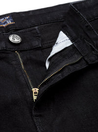 The Indian Garage Co Men Black Slim Fit Applique Stretchable Jeans
